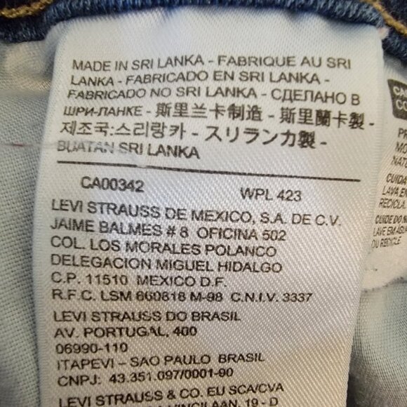 Levis Mid Rise Skinny Jeans Denim Womens Size 6 28Wx28I Blue Dark Wash EUC - Picture 7 of 10